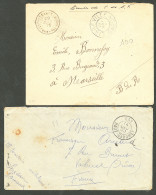 Lettre 1900-1915, 2 Enveloppes En Franchis Militaire. - TB - Autres & Non Classés