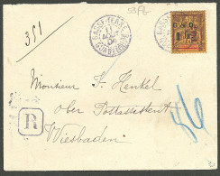 Lettre Cad "Basse-Terre/Guadeloupe". No 53F Sur Enveloppe Recommandée Pour L'Allemagne 1904. - TB - Other & Unclassified