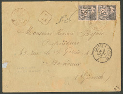 Lettre Cad "Capesterre/Marie-Galante". No 21(2) Sur Enveloppe Recommandée Pour Bordeaux, 1894, Bureau R. - TB - Other & Unclassified