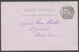 Lettre Cad "Pointe-à-Pitre/Guadeloupe" Sur Entier 10c Noir Pour Basse-Terre, 1892. - TB - Other & Unclassified