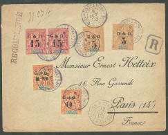Lettre Cad "Pointe-à-Pitre/Guadeloupe". Nos 45(2) + 46(2) + 47 Paire Sur Enveloppe Recommandée Pour Paris, 1903. - TB - Sonstige & Ohne Zuordnung