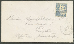 Lettre Cad "Saint-Claude/Guadeloupe". No 19 Sur Enveloppe Pour Capesterre, 1892. - TB  - R - Other & Unclassified