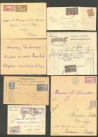 Lettre 1903-1931, 9 Enveloppes, Affts Et Obl Divers. - TB - Andere & Zonder Classificatie