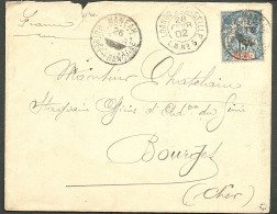 Lettre Cad "Maneah/Guinée Française". No 6 Sur Enveloppe Pour Bourges, 1902. - TB - Sonstige & Ohne Zuordnung