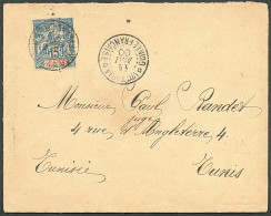 Lettre Cad "Victoria/Guinée Française". No 6 Sur Enveloppe Pour Tunis, 1900. - TB - Other & Unclassified