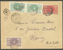 Lettre HAUT-SENEGAL ET NIGER. Cad "Kita/Ht Sénégal Et Niger" Sur Entier 10c Faidherbe + 4 Paire + 6 Sur Enveloppe Recomm - Andere & Zonder Classificatie