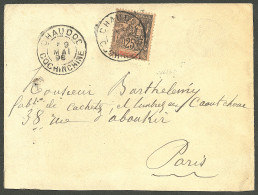 Lettre Cad "Chaudoc/Cochinchine". No 10 Sur Enveloppe Pour Paris, 1898. - TB - Autres & Non Classés