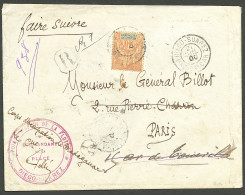 Lettre Cad "Diego-Suarez/Madagascar". No 37 Sur Enveloppe Recommandée Du Corps D'occupation De Madagascar Pour Paris, 19 - Altri & Non Classificati