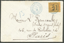 Lettre Cad Bleu "Maroantsetra/Madagascar". No 54 Sur Enveloppe Pour Paris, 1912. - TB - R - Altri & Non Classificati