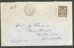 Lettre Cad "Tamatave/Madagascar". France No 97, Sur Enveloppe Pour L'Angleterre, 1894. - TB - Sonstige & Ohne Zuordnung