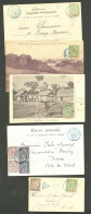 Lettre 1903-1907, 1 Enveloppe Et 4 CP Avec Cachet à Numéro De Madagascar. - TB - Andere & Zonder Classificatie