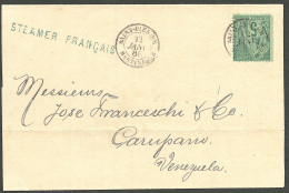 Lettre Cad "Saint-pierre/Martinique". CG 49 (pd) Sur Imprimé Pour Carupano(Venezuela), 1885. - TB - Autres & Non Classés