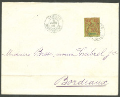 Lettre Cad "Vauclin/Martinique". No 37 Sur Enveloppe Pour Bordeaux, 1906. - TB - Altri & Non Classificati