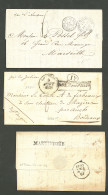 Lettre 1828-1857, 3 Lettres Pré-philatélique. - TB - Autres & Non Classés