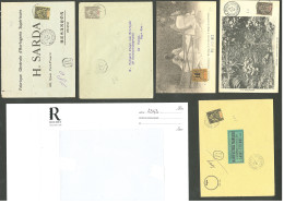 Lettre MAYOTTE. 1902-1915, 2 CP Et 3 Enveloppes Afft Type Groupes De Mayotte Et Madagascar. - TB - Other & Unclassified