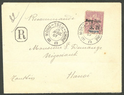 Lettre Cad "Mong-Tseu/Chine". No 16(pd) Sur Enveloppe Recommandée Pour Hanoi, 1907. - TB - Altri & Non Classificati