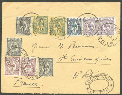 Lettre Cad "SYDNEY". Nos 88 (3) + 89 Paire + 90 (2) + 93 Paire + 114 Sur Enveloppe Pour La France, 1927. - TB - Andere & Zonder Classificatie