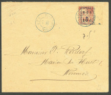 Lettre Cad Bleu "Voh/Nlle Calédonie". No 11 Bdf Sur Enveloppe Pour Nouméa, 1909. - TB - Andere & Zonder Classificatie