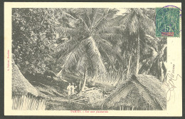 Lettre Cad Violet "Huahine/Tahiti". Nos 4 Sur CP Pour Dijon, 1904. - TB - Other & Unclassified