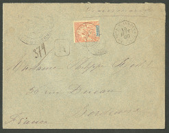 Lettre Cad Octog. "Corr. D'armée/Papeete". Océanie No 10 Sur Enveloppe Recommandée Pour Bordeaux, 1896. - TB - Other & Unclassified