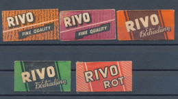 LOT LOTTO 5 RAZOR BLADES WRAPPER -RIVO- LAMETTE DA BARBA LAMES DE RASOIR  Vintage Old - Rasierklingen