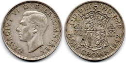 MA 30523  / Grande Bretagne - Great Britain 1/2 Crown 1942 TTB - K. 1/2 Crown