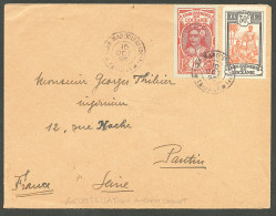 Lettre Cad "Ile Marquise(OCie)/Taiohae". Nos 25 + 53 Sur Enveloppe Pour Pantin, 1926 (réutilisation Du Cachet De 1901).  - Other & Unclassified