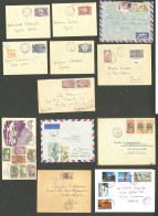 Lettre 1929-1956, 25 Enveloppes, Afft Et Obl Divers D'Océanie. - TB - Sonstige & Ohne Zuordnung