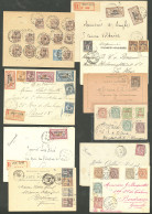 Lettre PORT-SAID. 1900-1926, 7 Enveloppes Et 3 CP, Affts Et Obl Divers. - TB - Andere & Zonder Classificatie