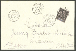 Lettre Cad "Réunion/Cilaos". No 36 Sur CP Pour Saulieu, Avec Cad De Passage "Réunion/St Louis". - TB - Other & Unclassified