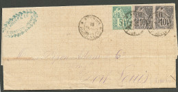 Lettre Cad "Réunion/Saint-Denis". CG Nos 49 + 50(2) Sur Lettre Pour Port-Louis (Ile Maurice) 1881. - TB - Sonstige & Ohne Zuordnung