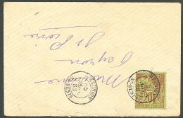 Lettre Cad "Réunion/St Denis". CG No 52 Sur Enveloppe Pour St-Pierre 1883. - TB - Andere & Zonder Classificatie