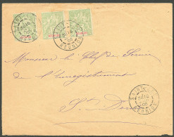 Lettre Cad "Saint-Leu/réunion". No 46(3) Sur Enveloppe Pour St-Denis, 1905. - TB - Other & Unclassified