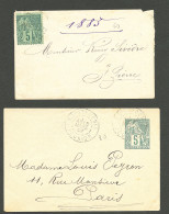 Lettre 1885-1907, 1 Enveloppe Et Un Entier, Afft à 5c. - TB - Other & Unclassified