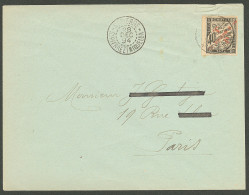 Lettre Cad "St Pierre/St PIerre Et Miquelon". Nos 54 Sur Enveloppe Pour Paris, 1894. - TB - Andere & Zonder Classificatie