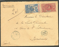 Lettre Cad "Matam/Sénégal". Nos 34 + 37 Sur Enveloppe Recommandée Pour Bordeaux 1907. - TB - Sonstige & Ohne Zuordnung