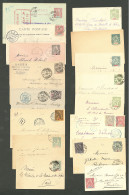 Lettre 1895-1908, 14 Enveloppes Et 2 CP, Afft Type Groupe Dont Entier 5c Vert Et Une Recommandée - TB - Other & Unclassified