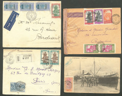 Lettre 1919-1944, 3 Enveloppes Et Une CP Du Soudan. - TB - Other & Unclassified