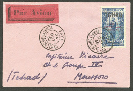 Lettre TCHAD. Cad "Faya/Territoire Du Tchad". No 13 Sur Enveloppe Pour Moussoro, 1935. - TB - Altri & Non Classificati