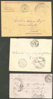 Lettre 1900-1901 Corps Expéditionnaire Du Tonkin, 3 Enveloppes Pour La France. - TB - Autres & Non Classés