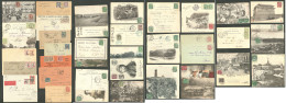 Lettre 1904-1930. 35 CP Et 10 Enveloppes, Bel Ensemble Dont Nombreuses Obl. Intéressantes. - TB - Andere & Zonder Classificatie