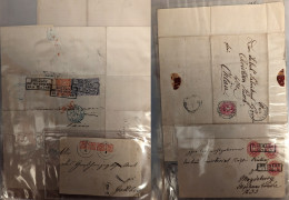 Lettre Anciens états. Lot 1853-1870, Une Centaine De Plis, Enveloppes, Devants Et CP, Nombreux états Représentés, Affts, - Other & Unclassified