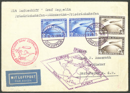 Lettre Poste Aérienne. Südamerika Fahrt. Nos 38 Paire + 39 Paire Verticale, Sur Enveloppe Zeppelin Avec CS. - TB - Sonstige & Ohne Zuordnung