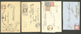 Lettre Lot. 1868-1906, 2 Lettres Et 2 CP, Affts Et Obl Divers. - TB - Altri & Non Classificati