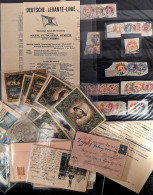 Lettre Lot. 1870-1918, + D'une Centaine De Plis, Enveloppes, CP, Entiers Et Documents Divers, Affts Et Cachets Divers, T - Other & Unclassified