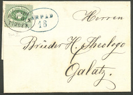 Lettre Cie Danubienne De Navigation à Vapeur. No 3, Obl Agence Piquet Sur Lettre Avec Cachet Ovale "Arpad/18", De 1868 P - Other & Unclassified