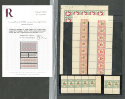 ** HELIGOLAND. Nos 13 Feuille De 50 Ex, 16 Deux Bandes De Cinq Bdf, 17 Deux Panneaux De 10 Ex Encadrés. - TB - Heligoland (1867-1890)