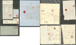 Lettre No 13 (12), Sur 12 Lettres Ou Enveloppes, Destinations Diverses. - TB Ou B - Autres & Non Classés