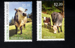 1960135459 2020 SCOTT 1156 1157  (XX)  POSTFRIS MINT NEVER HINGED - FAUNA - NORFOLK BLUE CATTLE - Norfolk Island