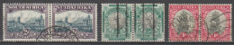 SOUTH AFRICA  - 1930 -  3 PAIRES SE TENANT YVERT N°38/40+47/49 OBLITEREES  - COTE = 28 EUR - Usados